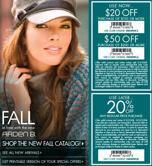 Arden B. 20% Off Regular Price