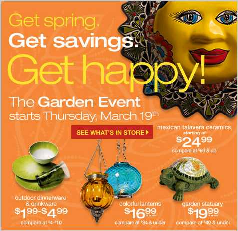 Home Goods Spring Sale and