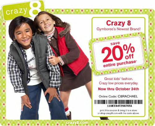 Crazy 8 Coupon & Promo Codes